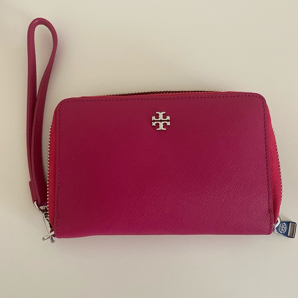 Tory Burch "York Multi Task" Wristlet in Raspberry